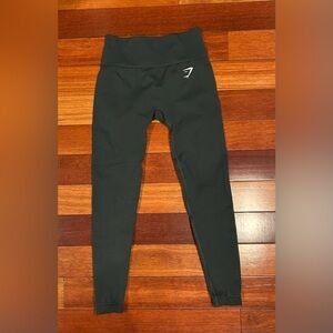 Gymshark seamless leggings - deep green, small